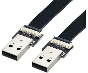 0.5M Flat Ribbon USB2.0 Male to Male Extension Flex Cable for Data Sync & Charging 0.5M Flat Ribbon USB2.0 Male to Male Extension Flex Cable for Data Sync & Charging