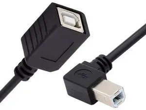 20cm Left 90° Angled USB2.0 Type-B Male to Female Extension Cable for Printer, Scanner & External Storage 20cm Left 90° Angled USB2.0 Type-B Male to Female Extension Cable for Printer, Scanner & External Storage