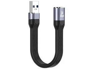 13cm Flat FPC USB3.1 Gen2 Type-A Female to Type-A Male Extension Cable | 10Gbps Slim Flexible Cord for Laptop & Desktop 13cm Flat FPC USB3.1 Gen2 Type-A Female to Type-A Male Extension Cable | 10Gbps Slim Flexible Cord for Laptop & Desktop