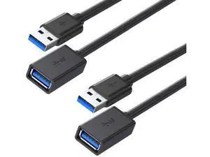 2 Pack 1.65FT USB 3.0 Extension Cable, Type A Male to Female High Speed Cord for Keyboard, Mouse, Webcam, Printer, Hard Drive 2 Pack 1.65FT USB 3.0 Extension Cable, Type A Male to Female High Speed Cord for Keyboard, Mouse, Webcam, Printer, Hard Drive