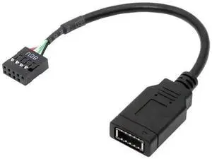 0.49FT TypeE KeyA Female to USB2.0 9Pin Male Mainboard Front Panel Conversion Extension Cable 0.49FT TypeE KeyA Female to USB2.0 9Pin Male Mainboard Front Panel Conversion Extension Cable