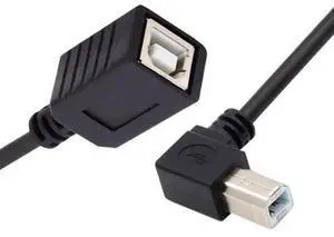 20cm Right 90° Angled USB2.0 Type-B Male to Female Extension Cable for Printers, Scanners & External Hard Drives 20cm Right 90° Angled USB2.0 Type-B Male to Female Extension Cable for Printers, Scanners & External Hard Drives