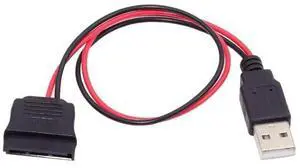 SATA 15Pin to USB 2.0 Power Cable, 5V 2A Cord for 2.5 Inch SATA HDD and SSD SATA 15Pin to USB 2.0 Power Cable, 5V 2A Cord for 2.5 Inch SATA HDD and SSD
