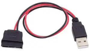 SATA 15Pin to USB 2.0 Power Cable, 5V 2A Power Supply Cord for 2.5 Inch SATA HDD & SSD SATA 15Pin to USB 2.0 Power Cable, 5V 2A Power Supply Cord for 2.5 Inch SATA HDD & SSD