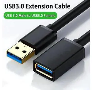 1.64ft USB 3.0 Male to Female Extension Cable, High Speed Cord for Flash Drive, Hard Drive, Keyboard, Mouse, Game Console, Printer & Webcam 1.64ft USB 3.0 Male to Female Extension Cable, High Speed Cord for Flash Drive, Hard Drive, Keyboard, Mouse, Game Console, Printer & Webcam