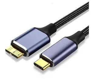 USB C to Micro B Hard Drive Cable, 3.3ft/1M USB 3.0 5Gbps Data Transfer Cord for External HDD/SSD, Compatible with MacBook Pro/Air, iPad, Samsung Galaxy & More Black USB C to Micro B Hard Drive Cable, 3.3ft/1M USB 3.0 5Gbps Data Transfer Cord for External HDD/SSD, Compatible with MacBook Pro/Air, iPad, Samsung Galaxy & More Black