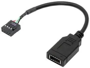 USB2.0 9Pin Male to USB3.1 Type-E Key-A Female Header Extension Cable, Mainboard to Front Type-C Panel Cord, 0.49FT USB2.0 9Pin Male to USB3.1 Type-E Key-A Female Header Extension Cable, Mainboard to Front Type-C Panel Cord, 0.49FT