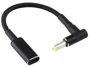 Right Angle DC 4.8×1.7mm to USB-C PD 100W Nylon Braided Power Cable | 18.5V~20V Fixed Voltage Trigger Cord Right Angle DC 4.8×1.7mm to USB-C PD 100W Nylon Braided Power Cable | 18.5V~20V Fixed Voltage Trigger Cord