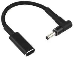 Right Angle 4.0×1.35mm DC to USB-C Nylon Braided PD Trigger Cable | 100W, 18.5V~20V Fixed Output Right Angle 4.0×1.35mm DC to USB-C Nylon Braided PD Trigger Cable | 100W, 18.5V~20V Fixed Output