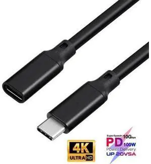 2M/6.6FT USB-C 3.1 Gen 2 Extension Cable, 100W PD Fast Charging 20Gbps Data Transfer 4K Video USB Type C Male to Female Cord Compatible with MacBook Pro/Air, Samsung Devices, Nintendo Switch 2M/6.6FT USB-C 3.1 Gen 2 Extension Cable, 100W PD Fast Charging 20Gbps Data Transfer 4K Video USB Type C Male to Female Cord Compatible with MacBook Pro/Air, Samsung Devices, Nintendo Switch