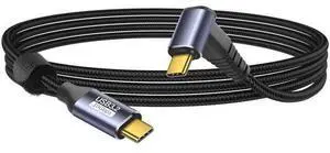 USB C to USB C 90 Degree Cable 10Gbps USB Type-C 3.1 Gen2 Male to Male Data Transfer 4K@60Hz Video Cable Support 100W Fast Charging (1M/3.3FT) USB C to USB C 90 Degree Cable 10Gbps USB Type-C 3.1 Gen2 Male to Male Data Transfer 4K@60Hz Video Cable Support 100W Fast Charging (1M/3.3FT)