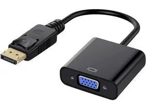 10 Pack Black Gold-Plated DisplayPort Male to VGA Female Adapter Uni-Directional DP to VGA Converter For PC Laptop Monitor Projector HDTV 10 Pack Black Gold-Plated DisplayPort Male to VGA Female Adapter Uni-Directional DP to VGA Converter For PC Laptop Monitor Projector HDTV