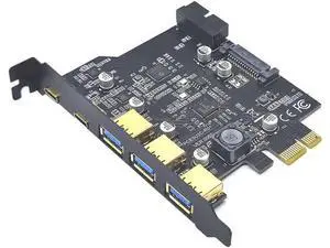 PCIe USB 3.2 Gen2 Expansion Card, Multi-Port USB-A & USB-C PCI Express Controller Riser Hub Adapter for Desktop Motherboard PCIe USB 3.2 Gen2 Expansion Card, Multi-Port USB-A & USB-C PCI Express Controller Riser Hub Adapter for Desktop Motherboard