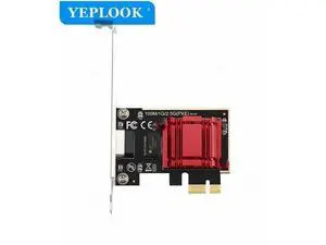 PCIe x1 2.5Gbps Ethernet Network Card with Heat Sink, RTL8125 Chip Single RJ45 2500Mbps Gigabit LAN Adapter for Desktop Gaming PC PCIe x1 2.5Gbps Ethernet Network Card with Heat Sink, RTL8125 Chip Single RJ45 2500Mbps Gigabit LAN Adapter for Desktop Gaming PC