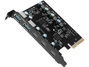 PCIe X4 USB 3.2 Gen2 Expansion Card, 5-Port 10Gbps PCIe 3.0/4.0 Adapter (3×USB-C + 2×USB-A) Internal PCI Express USB Hub, Full-Profile Bracket Compatible Windows 7/8/10, Linux & macOS 10.8.2+ PCIe X4 USB 3.2 Gen2 Expansion Card, 5-Port 10Gbps PCIe 3.0/4.0 Adapter (3×USB-C + 2×USB-A) Internal PCI Express USB Hub, Full-Profile Bracket Compatible Windows 7/8/10, Linux & macOS 10.8.2+