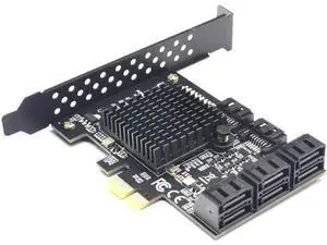 8-Port SATA III PCIe 2.0 x1 Controller Card, 6Gbps SATA Expansion Adapter with Low Profile Bracket, Compatible with Windows 10 8-Port SATA III PCIe 2.0 x1 Controller Card, 6Gbps SATA Expansion Adapter with Low Profile Bracket, Compatible with Windows 10