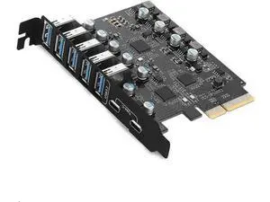 7-Port PCIe USB 3.2 Expansion Card, PCI Express Hub Adapter (2×USB-C + 5×USB-A) 10Gbps for Desktop PC, Compatible Windows XP/7/8/10 & macOS 10.8.2+ 7-Port PCIe USB 3.2 Expansion Card, PCI Express Hub Adapter (2×USB-C + 5×USB-A) 10Gbps for Desktop PC, Compatible Windows XP/7/8/10 & macOS 10.8.2+