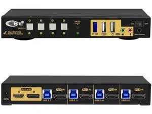 CKL 4-Port DP MST KVM Switch, 1 DP Input to 2 DP Outputs, 4 PCs Share 2 Monitors CKL 4-Port DP MST KVM Switch, 1 DP Input to 2 DP Outputs, 4 PCs Share 2 Monitors