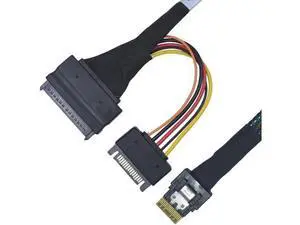 50cm 1.6ft PCIe 4.0 SFF-8654 Slim SAS 4i to SFF-8639 U.2 NVMe SSD Cable Adapter with 15Pin SATA Power Supply for Motherboard U2 Storage 50cm 1.6ft PCIe 4.0 SFF-8654 Slim SAS 4i to SFF-8639 U.2 NVMe SSD Cable Adapter with 15Pin SATA Power Supply for Motherboard U2 Storage