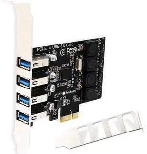 4-Port USB 3.0 PCIe Expansion Card, 5Gbps Super Speed Self-Powered PCI Express Hub Adapter for Desktop PC, Compatible Windows XP/Vista/7/8/8.1/10 Server 32&64 Bit, No Extra Power Required 4-Port USB 3.0 PCIe Expansion Card, 5Gbps Super Speed Self-Powered PCI Express Hub Adapter for Desktop PC, Compatible Windows XP/Vista/7/8/8.1/10 Server 32&64 Bit, No Extra Power Required