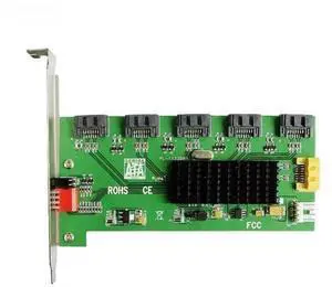 1-to-5 Port SATA 2.0 RAID Controller Card, Support RAID 0/1/5/10 & SATA Port Multiplier, Easy DIP Switch RAID Setup, Standard Bracket Mount for SATA HDD SSD 1-to-5 Port SATA 2.0 RAID Controller Card, Support RAID 0/1/5/10 & SATA Port Multiplier, Easy DIP Switch RAID Setup, Standard Bracket Mount for SATA HDD SSD