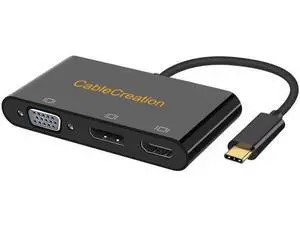 3 in 1 MST USB-C Multiport Video Adapter, Type-C to HDMI VGA DisplayPort Converter, Triple Multi-Screen Display, Black Dock Compatible with MacBook Pro 2020, iPad Pro 2018, Dell XPS, HP Spectre x360, 3 in 1 MST USB-C Multiport Video Adapter, Type-C to HDMI VGA DisplayPort Converter, Triple Multi-Screen Display, Black Dock Compatible with MacBook Pro 2020, iPad Pro 2018, Dell XPS, HP Spectre x360,