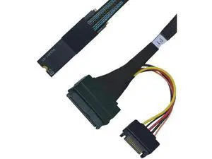 50cm/1.6ft PCIe 4.0 M.2 M-Key to SFF-8639 U.2 NVMe Cable Adapter with 15Pin SATA Power Supply 50cm/1.6ft PCIe 4.0 M.2 M-Key to SFF-8639 U.2 NVMe Cable Adapter with 15Pin SATA Power Supply