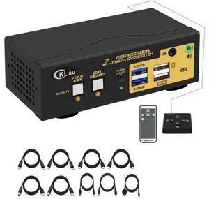 2x2 Dual Monitor KVM Switch (DP + HDMI), USB 3.0, 4K@60Hz, Audio & Cables Included, EDID Emulation, DP 1.2, HDMI 2.0, HDR10 Supported 2x2 Dual Monitor KVM Switch (DP + HDMI), USB 3.0, 4K@60Hz, Audio & Cables Included, EDID Emulation, DP 1.2, HDMI 2.0, HDR10 Supported