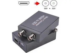 HDMI to SDI Converter Adapter, 1080P HDMI Input to Dual 2 SDI Outputs, Supports SD-SDI HD-SDI 3G-SDI for SDI Monitor HDTV Broadcast Equipment HDMI to SDI Converter Adapter, 1080P HDMI Input to Dual 2 SDI Outputs, Supports SD-SDI HD-SDI 3G-SDI for SDI Monitor HDTV Broadcast Equipment