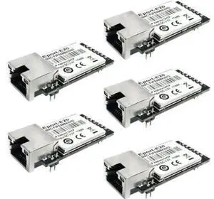 5 Pack Eport-E20 TTL Serial to Ethernet Embedded Module, FreeRTOS TCP/IP Network Server Converter, 3.3V MCU Serial Module Supports DHCP & Telnet for Embedded IoT Projects 5 Pack Eport-E20 TTL Serial to Ethernet Embedded Module, FreeRTOS TCP/IP Network Server Converter, 3.3V MCU Serial Module Supports DHCP & Telnet for Embedded IoT Projects
