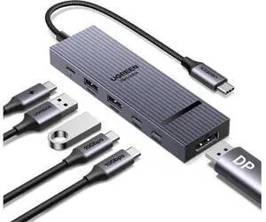 UGREEN Revodok Pro 6-in-1 USB-C Multiport Hub, Type-C Dock with 4K@60Hz DisplayPort, 100W PD Pass-Through, 10Gbps USB-A & USB-C 3.2 Gen2 Data Ports, Compatible with MacBook Pro/Air, iPad Pro, ThinkPad UGREEN Revodok Pro 6-in-1 USB-C Multiport Hub, Type-C Dock with 4K@60Hz DisplayPort, 100W PD Pass-Through, 10Gbps USB-A & USB-C 3.2 Gen2 Data Ports, Compatible with MacBook Pro/Air, iPad Pro, ThinkPad