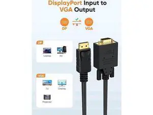 6FT DP to VGA Cable Bundle + 5-in-1 USB C Hub, Hub Supports 4K@60Hz HDMI, 100W PD Charging, 3×USB3.0 Ports Compatible MacBook Pro/Air, iPad Pro/Air 2020 and More Laptops 6FT DP to VGA Cable Bundle + 5-in-1 USB C Hub, Hub Supports 4K@60Hz HDMI, 100W PD Charging, 3×USB3.0 Ports Compatible MacBook Pro/Air, iPad Pro/Air 2020 and More Laptops
