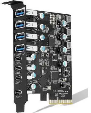 8-Port USB 3.2 Gen2 PCI Express Expansion Card, 10Gbps SuperSpeed PCIe Hub Adapter with 4 USB-A & 4 USB-C Ports, Built-in Self-Powered Circuit, Compatible with Windows 11/10/8.x/7/Vista/XP Desktop PC 8-Port USB 3.2 Gen2 PCI Express Expansion Card, 10Gbps SuperSpeed PCIe Hub Adapter with 4 USB-A & 4 USB-C Ports, Built-in Self-Powered Circuit, Compatible with Windows 11/10/8.x/7/Vista/XP Desktop PC