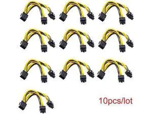 PCIe 8Pin Male to Dual 8(6+2)Pin Male GPU Splitter Power Cable, 20cm VGA Power Extension Cord for BTC Mining Rig PCIe 8Pin Male to Dual 8(6+2)Pin Male GPU Splitter Power Cable, 20cm VGA Power Extension Cord for BTC Mining Rig
