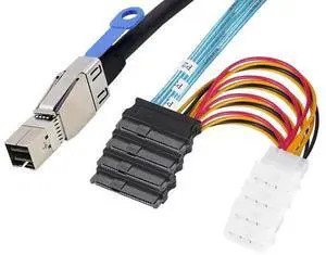 2 Pack Internal HD Mini SAS Breakout Cable 1M(3.3FT), SFF-8644 to 4×SFF-8482 Storage Wire with 4Pin IDE Molex Power for Server RAID HBA, SAS SATA HDD SSD Array 2 Pack Internal HD Mini SAS Breakout Cable 1M(3.3FT), SFF-8644 to 4×SFF-8482 Storage Wire with 4Pin IDE Molex Power for Server RAID HBA, SAS SATA HDD SSD Array