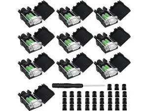 10 Pack White DB9 Female RS232 Breakout Board Solder-Free Terminal Block Adapter With Plastic Housing D-SUB Serial Wiring Module 10 Pack White DB9 Female RS232 Breakout Board Solder-Free Terminal Block Adapter With Plastic Housing D-SUB Serial Wiring Module
