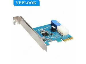 PCIe x1 to 19Pin/20Pin USB Internal Expansion Card, NEC720200 Chip with IDE 4Pin Power Connector Adapter PCIe x1 to 19Pin/20Pin USB Internal Expansion Card, NEC720200 Chip with IDE 4Pin Power Connector Adapter