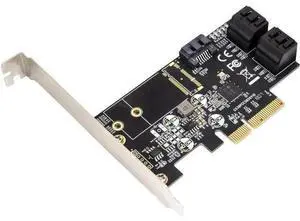 5 Port PCIe X4 SATA 3.0 Non-RAID Controller Card Model SI-PEX40139 with JMB585 Chipset, 6Gbps Storage Adapter for SSD & HDD, Low Profile Bracket Included 5 Port PCIe X4 SATA 3.0 Non-RAID Controller Card Model SI-PEX40139 with JMB585 Chipset, 6Gbps Storage Adapter for SSD & HDD, Low Profile Bracket Included