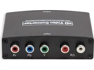 Component YPbPr RCA Audio to HDMI 1.3 Converter, Analog RGB Component Video + Stereo RCA Audio to Digital HDMI Output Adapter Component YPbPr RCA Audio to HDMI 1.3 Converter, Analog RGB Component Video + Stereo RCA Audio to Digital HDMI Output Adapter