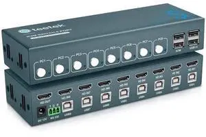 8-Port Single HDMI USB2.0 KVM Switch, 4K@30Hz with EDID Adaptive Function 8-Port Single HDMI USB2.0 KVM Switch, 4K@30Hz with EDID Adaptive Function