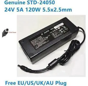 24V 5A 120W AC DC Power Adapter 5.5x2.5mm Plug Replacement STD-24050 Power Supply Charger for TECH Equipment, 3D Printer, LED Strip, Industrial Monitor, Drawing Display 24V 5A 120W AC DC Power Adapter 5.5x2.5mm Plug Replacement STD-24050 Power Supply Charger for TECH Equipment, 3D Printer, LED Strip, Industrial Monitor, Drawing Display