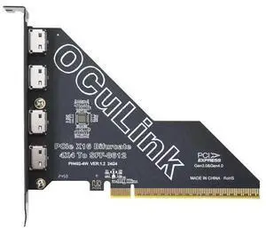 PCIe 4.0 X16 to OCuLink SFF-8612 Adapter, Compatible with SFF-8611 Cable for eGPU Dock & U.2 NVMe SSD PCIe 4.0 X16 to OCuLink SFF-8612 Adapter, Compatible with SFF-8611 Cable for eGPU Dock & U.2 NVMe SSD