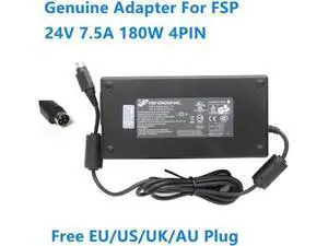 FSP 180W AC Switching Power Adapter FSP180-AAAN1 FSP180-AAAN2, 24V 7.5A 4-Pin Desktop Charger for Industrial Laptops, IPC and Embedded Devices FSP 180W AC Switching Power Adapter FSP180-AAAN1 FSP180-AAAN2, 24V 7.5A 4-Pin Desktop Charger for Industrial Laptops, IPC and Embedded Devices
