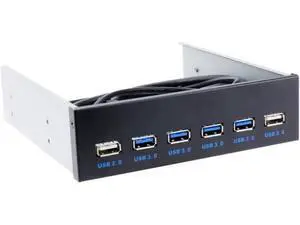 5.25 Inch Metal Bracket Front Panel 6-Port USB Hub, 4 USB 3.0 + 2 USB 2.0 Internal Optical Drive Bay Expansion Adapter with Motherboard 20Pin Splitter Cable for Desktop PC Chassis 5.25 Inch Metal Bracket Front Panel 6-Port USB Hub, 4 USB 3.0 + 2 USB 2.0 Internal Optical Drive Bay Expansion Adapter with Motherboard 20Pin Splitter Cable for Desktop PC Chassis