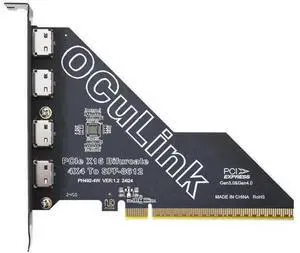 PCIe 4.0 x16 to OCuLink SFF-8612 Adapter Card, SFF-8611 Compatible External Expansion Card for eGPU Dock & NVMe U.2 SSD PCIe 4.0 x16 to OCuLink SFF-8612 Adapter Card, SFF-8611 Compatible External Expansion Card for eGPU Dock & NVMe U.2 SSD