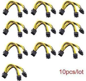 20cm PCIe 8 Pin to Dual 8 (6+2) Pin GPU Power Splitter Cable, VGA Graphics Card Adapter Cord for BTC Mining Rigs 20cm PCIe 8 Pin to Dual 8 (6+2) Pin GPU Power Splitter Cable, VGA Graphics Card Adapter Cord for BTC Mining Rigs