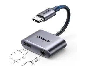 UGREEN 2-in-1 USB-C to 3.5mm Audio & PD Charging Adapter, Type-C Aux Headphone Dongle with 60W Fast Charge, Compatible with Samsung S25 Ultra, iPad Pro, Switch 2 UGREEN 2-in-1 USB-C to 3.5mm Audio & PD Charging Adapter, Type-C Aux Headphone Dongle with 60W Fast Charge, Compatible with Samsung S25 Ultra, iPad Pro, Switch 2