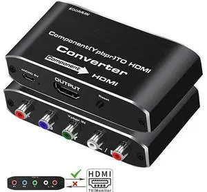 1080P YPbPr Component 5RCA RGB to HDMI Converter Adapter, Analog Component Video Stereo Audio to HDMI V1.4 Adapter Compatible DVD PSP Xbox PS2 N64 HDTV Monitor Projector 1080P YPbPr Component 5RCA RGB to HDMI Converter Adapter, Analog Component Video Stereo Audio to HDMI V1.4 Adapter Compatible DVD PSP Xbox PS2 N64 HDTV Monitor Projector