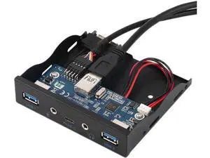 3.5 Inch Floppy Bay Front Panel Hub, 2×USB3.0 + USB3.1 Type-C Port + HD Audio & Mic Jack Internal Expansion Card for Desktop PC 3.5 Inch Floppy Bay Front Panel Hub, 2×USB3.0 + USB3.1 Type-C Port + HD Audio & Mic Jack Internal Expansion Card for Desktop PC