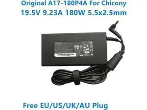 19.5V 9.23A 180W AC DC Power Adapter Replacement for Chicony A17-180P4A A15-180P1A, Compatible with CLEVO P950HR N850HP6 MSI GS63VR GE72VR GS65 Gaming Laptop Charger 19.5V 9.23A 180W AC DC Power Adapter Replacement for Chicony A17-180P4A A15-180P1A, Compatible with CLEVO P950HR N850HP6 MSI GS63VR GE72VR GS65 Gaming Laptop Charger